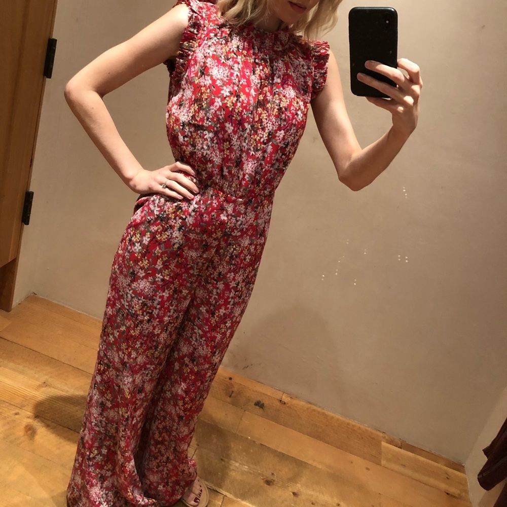 Anthropologie Floral jumpsuit